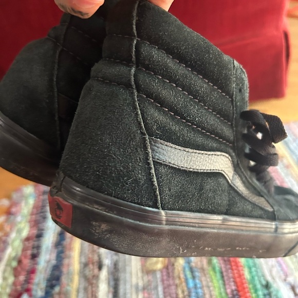 Vans Black Suede High-Top Sneakers men’s 7 women’s 8.5 - Picture 11 of 16